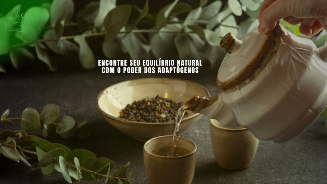 Variedade de ervas adaptógenas para saúde e bem-estar.