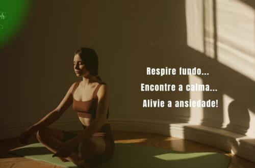 Pessoa praticando exercícios de respiração profunda para aliviar ansiedade.