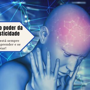 Ilustração do cérebro com conexões neurais se formando ou sendo estimuladas.