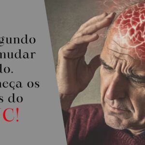 Pessoa segurando a cabeça com expressão de dor, indicando sintomas de AVC