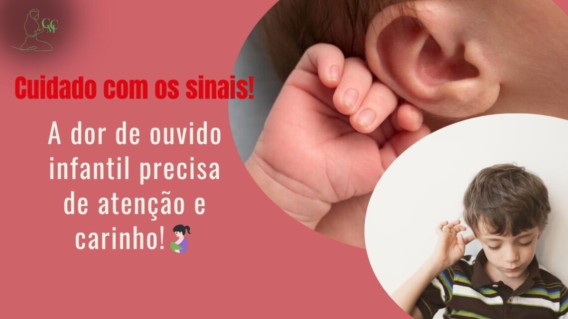 Criança com a mão no ouvido demonstrando incômodo