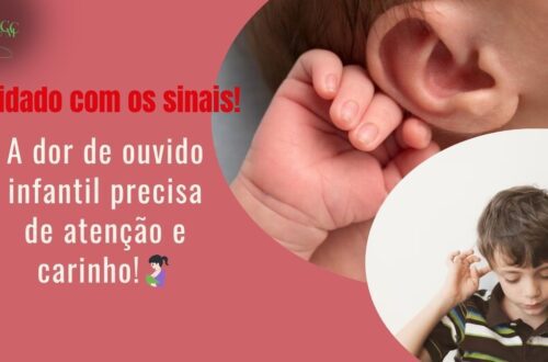 Criança com a mão no ouvido demonstrando incômodo
