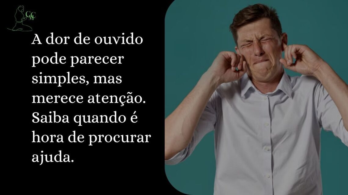 Homem com expressão de dor segurando o ouvido