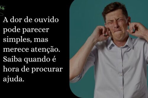 Homem com expressão de dor segurando o ouvido
