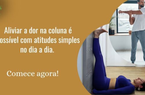 Pessoa fazendo alongamento para aliviar a dor na coluna