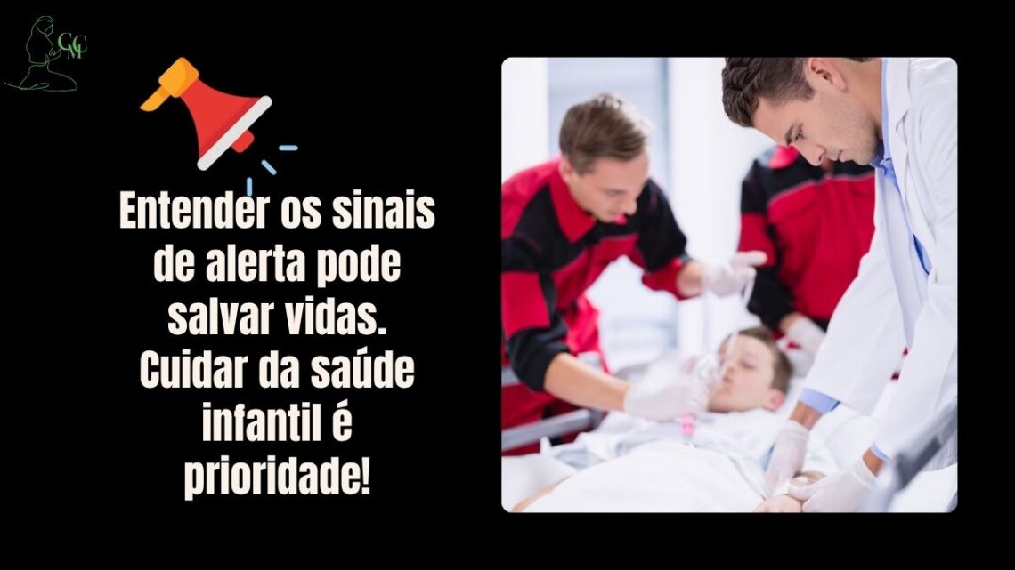Criança pequena sendo examinada por um médico com expressão atenta