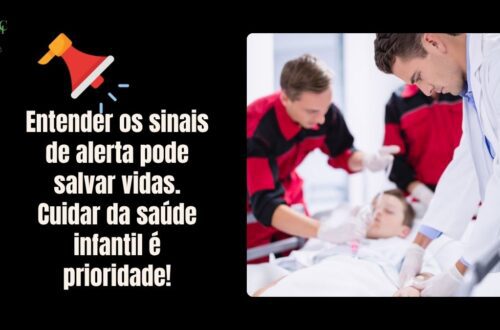 Criança pequena sendo examinada por um médico com expressão atenta