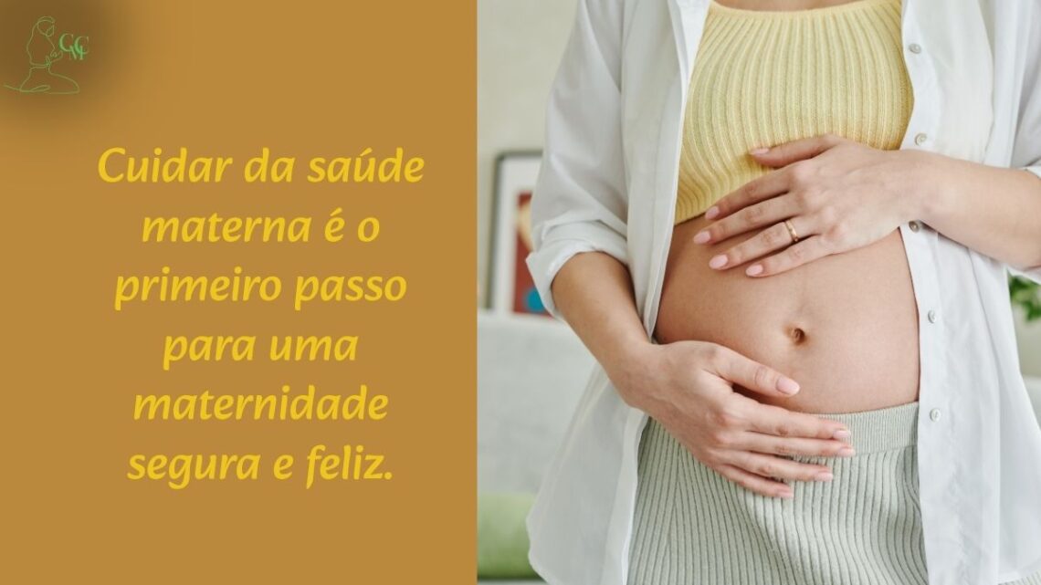 Gestante recebendo acompanhamento médico com expressão de tranquilidade