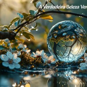 Uma mulher sorrindo, com a luz do sol refletindo seu brilho interior e exterior.