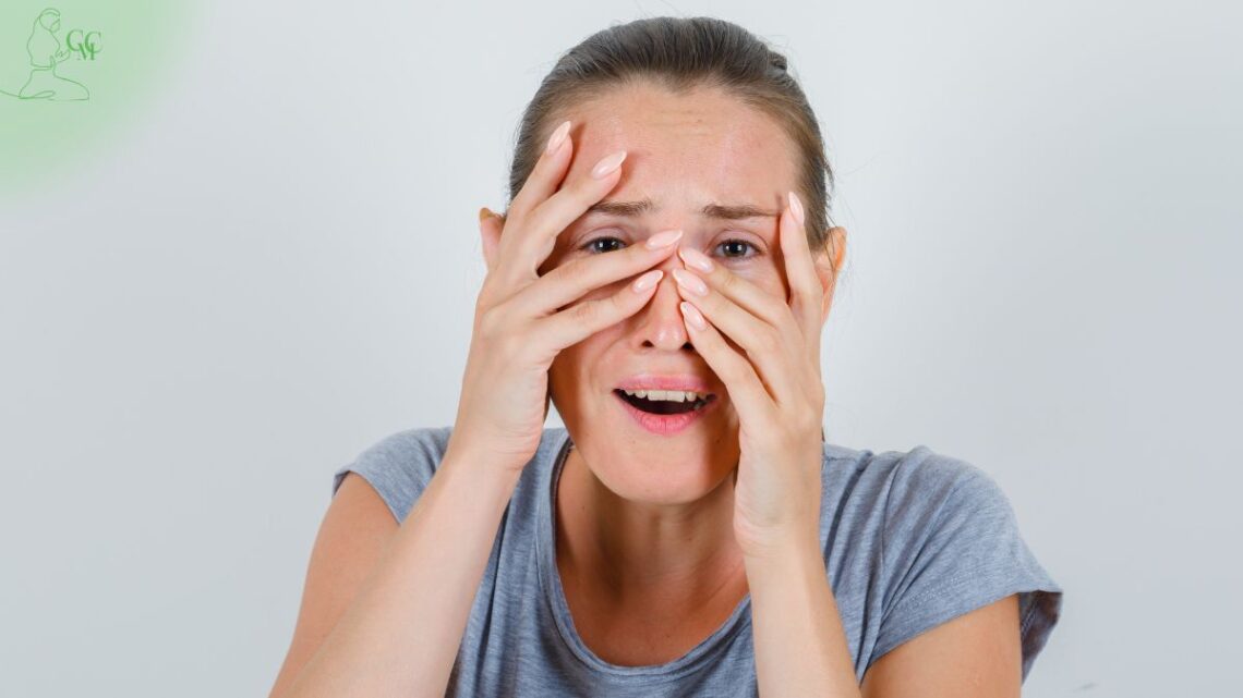 ilustração de olho com inflamação na pálpebra representando tersol