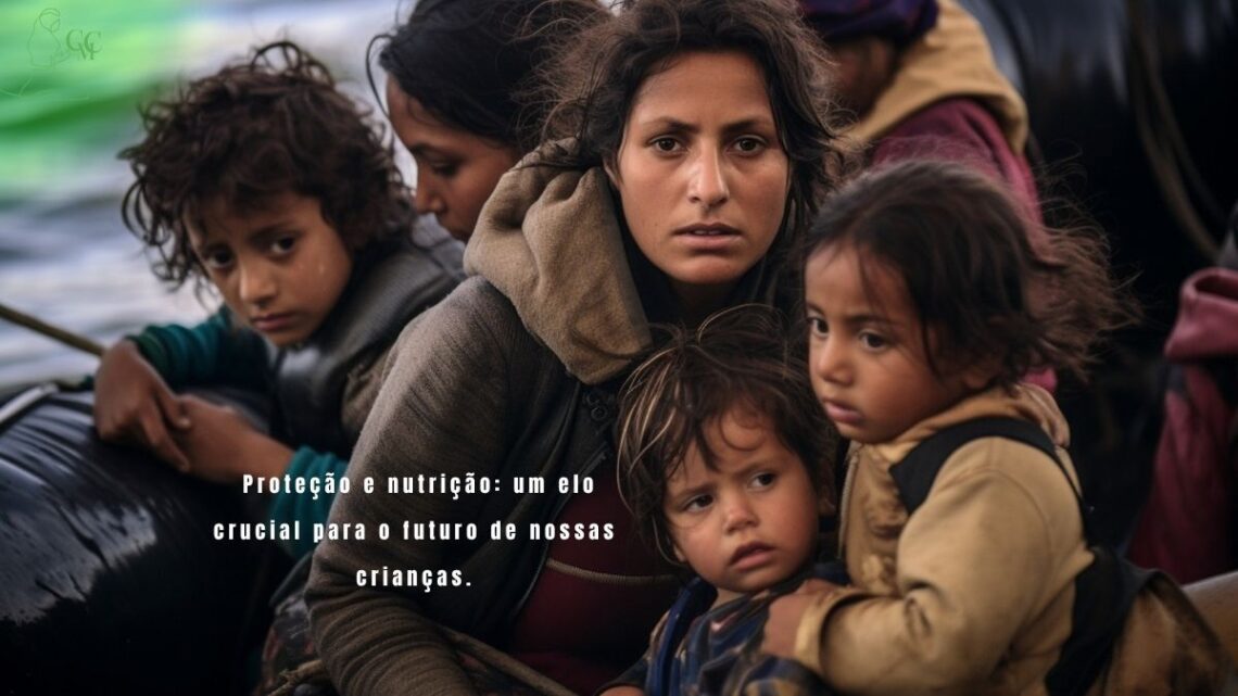 Criança recebe vacina, simbolizando a importância da vacinação infantil.