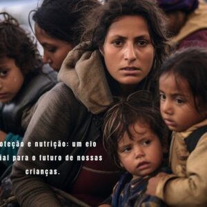 Criança recebe vacina, simbolizando a importância da vacinação infantil.