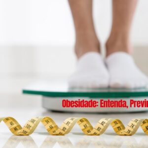 Infográfico explicando os tipos de obesidade e como diagnosticá-la por idade.