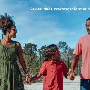 Pais e filhos conversando sobre sexualidade.